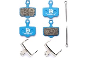 Dymoece 2 Sets Bicycle Disc Brake Pads for Avid Elixir 1 3 5 7 9 R ER CR Mag Sram XX X7 X9 XXWC DB1 DB3 DB5(Resin,Semi-Metallic,Sintered Metal)