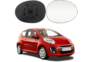 RASHION Verre de Rétroviseur Droite Compatible avec Citroen C1 / Peugeot 107 / Toyota Aygo (2005-2014) Glace De Rétroviseur Chauffant