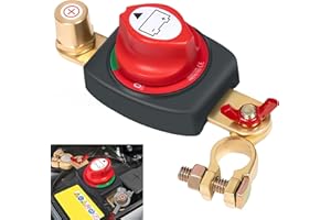 TZEKING Réglable 180° Isolateur Interrupteur de Batterie Pôle Positif,Interrupteurs de Batterie12-48V,Interrupteur de Déconnexion de Batterie étanch,Commutateur de Déconnexion de Batterie,pour Voiture