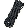 3MM Black Elastic Cord 5Meter Elastic String Bungee Cord Round Stretchy Cord Bungee Rope Multifunctional Drawstring Elastic for Backpack Tent Poles DIY Craft Projects Camping