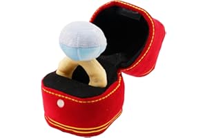 S-JIANG Giocattoli per cani – Creative Ring Box peluche peluche ripieno, giocattolo per cani di piccola taglia, giocattolo da masticare per cuccioli, regalo interattivo di compleanno