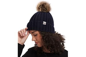 Hat Hut Winter Hats for Women Satin Lined Beanie Hats for Women Ladies Bobble Hat Warm Winter Cap Pom Pom Beanie