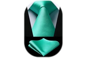 Enlision Cravate Homme Ensemble de Cravate et Pochette de Couleur Unie Mariage Cravate et Mouchoir Set Travail Fete Cadeau pour Hommes