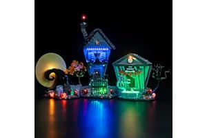 LocoLee Juego de Luces Compatible con Lego Disney Tim Burton's The Nightmare Before Christmas, Solo Juego de Luces – sin Modelo, Juego de iluminación de luz Compatible with Lego 21351