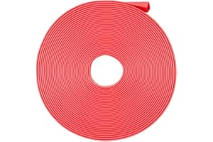 Unifizz Gaine thermorétractable 11 mm de diamètre 17 mm de largeur plate Rapport 2:1 - 5 m - Rouge