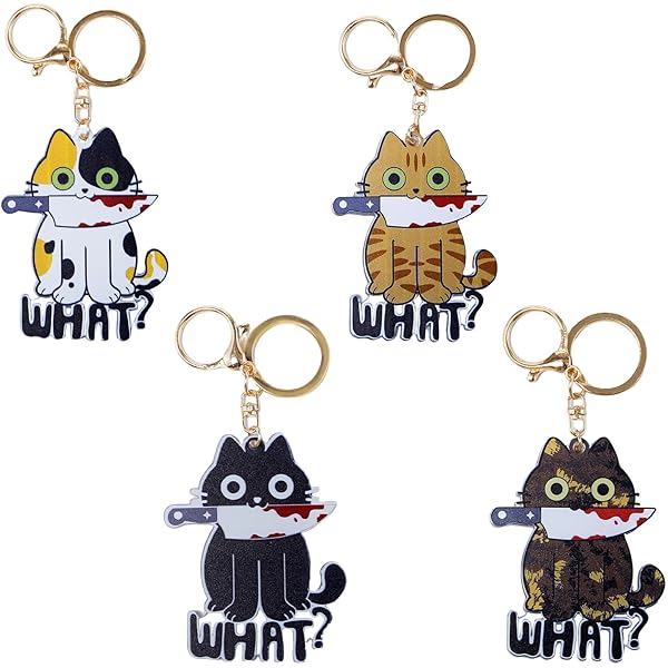 Porte-clés Chat Noir Mignon - Lot De 2 Styles Différents Pour Décorer Sacs, Clés Ou Cadeaux