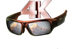 Chujianxi Mini Kamera, Brille Mit Kamera 4k, Aktualisierte Tragbare Videobrille Für Outdoor Und Reisen, Sonnenkamerabrille Mit Uv-Schutz, Unterstützung Nehmen Foto/Video