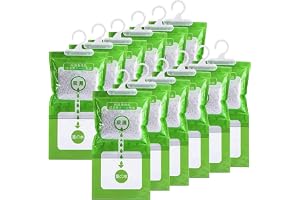 TYCOM Moisture Absorbers Hanging Bags Closet Dehumidifier & Odor Eliminator for Wardrobe, Home & Car Humidity Absorber & Freshener - 12 Packs *100Gram