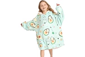 ADISPUTENT Hoodie Blanket Kids Oversized Fleece Blanket Sweatshirts Fluffy Sherpa Casual Pullover with Giant Pocket Super Soft Winter Warm Wearable Blanket for Girls Boys Unisex