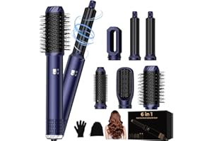 ‎UMIGA Pro Airstyler 6 in 1 Föhnbürste Set, Ionen Hairstyler mit 32mm Warmluft-Lockenstab Wrap | 1000W Haartrockner für Volumen, Trocknen, Glätten & Locken | 3 Temperaturstufen für Alle Haartypen