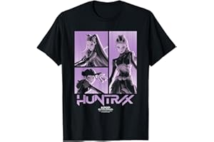 KPop Demon Hunters Huntrix Huntr/X Band Grid Back T-Shirt