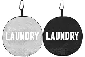 NIDOUL Reise-Wäschesäcke, 2 Stück, klein, faltbar, tragbar, mit Griffen mit Reißverschluss und Kordelzug, schmutzige Kleidertasche für Reisen, waschbarer Wäschesack für College-Camp