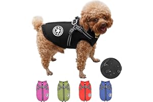 RARSSA Manteau d'hiver Imperméable pour Chien Chaud avec Harnais, Veste Imperméable pour Chiens d'hiver pour Petits, Moyens et Grands Chiens, Bulldog Français Chihuahua Labrador