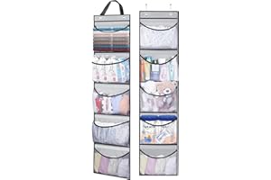 Pgtc Estante colgante 2 piezas Organizador de almacenamiento colgante con 5, Organizador colgante para puerta y armario - Práctica solución de almacenamiento, peluches y ropa en armario
