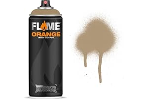 Molotow Flame Orange Spray Paint - Matt Acrylic 400ml Can Grey Beige FO-734