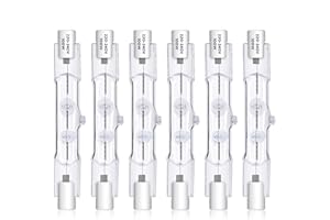 Morotty Lampadina R7S 78mm 100W 230v, Lampada R7s J78 Dimmerabile Bianco Caldo 2800K, Lampadine per Lavoro, Cappa Cucina, Illuminazione, Paesaggistica, Lampadari, Confezione da 6