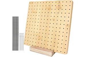 YAJEXUN Bordo Di Blocco Di Legno, Scheda Di Blocco Quadrata All'Uncinetto, Tappetino Per Maglieria Artigianale Con Base In Maglia, Tavola Di Bloccaggio Per Lavorare A Maglia, Cucire, Lavorare All'uncinetto