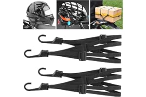 VEUWOLM 2 Pezzi Cinghia Elastica Moto Portapacchi Corda del Casco Regolabile Portapacchi Corda di Fissaggio Highly Elastic Helmet Rope per Casco Bagaglio Moto Bicicletta