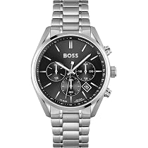 BOSS Champion Qtz Fashion Chrono Black Round Dial Men's Analog
