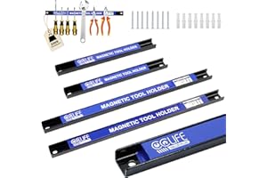 CCLIFE 4piezas Imán Herramientas 37 CM y 23 CM Tiras Magnéticas Para Herramientas 15 & 9 KG Imán Herramientas Barra Iman Herramientas