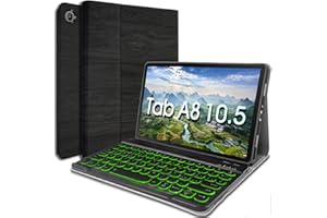 Wineecy Retroilluminata Tastiera Custodia per Samsung Galaxy Tab A8 10.5 Pollici 2021 SM-X200/X205/X207 [Layout Italiano] - Pelle PU Cover con Rimovibile Magnetica Wireless Bluetooth Tastiera