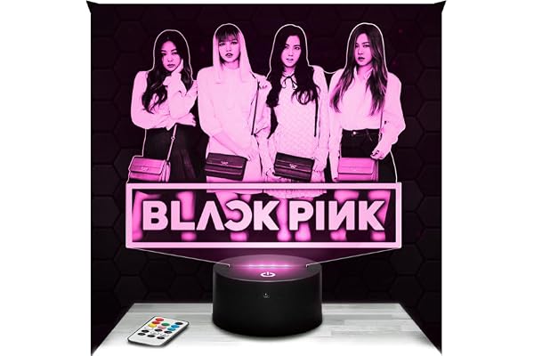 Lampephoto.fr - Lampe 3D B. Pink Idée Cadeau Fan Kpop, Cadeaux Kpop, Veilleuse Tactile Led Illusion, Effet Hologramme 3D Idée Cadeau Noël Anniversaire Garçon et Fille Chambre d'Enfant ou Adulte TOP