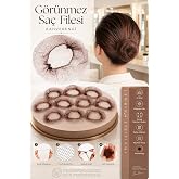 Transformacion 12'li Paket Kahverengi G&ouml;r&uuml;nmez Sa&ccedil; Filesi Esnek Topuz Filesi Bale Dans&ccedil;ı Filesi 720099
