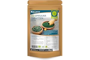 FP24 Health Bio Spirulina 2500 Tabletten - 400mg pro Tablette - Plantensis - im Zippbeutel - 1000g Presslinge - Top Qualität