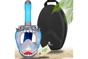 Khroom Masque de Plongée et de Snorkeling pour Enfants dès 3 Ans | Certifié sans Risque de CO2 par TÜV | Masque Intégral avec Tuba | Confort et Sécurité pour la Plongée