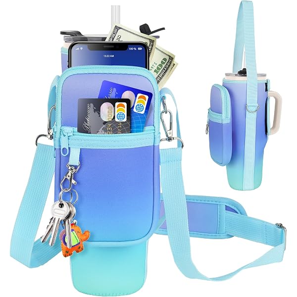 Neopren-Tasche Für Stanley Cup 40oz – Mit Verstellbarem Schultergurt, Handyfach & Karabiner, Für Wandern, Reisen, Camping