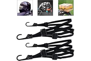 AIBELI 2 tenditori per bagagli, estensori con gancio, cinghie di tensione con ganci, cinghie corte con 4 fibbie a scorrimento, cinghia di tensione per bicicletta, portapacchi, bicicletta, ecc. (60 – 105 cm)