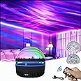 2-in-1 Ocean Wave Lamp, 16 Colors Rotating Flame Aurora Lamp, Rechargeable Northern Projector Light with Remote Control for Bedroom, Living Room, Office Home Decor (Aurora & Wave)