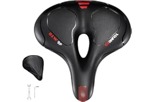YOUNGDO Selle Velo Confortable, Selle Vélo Gel Ergonomique avec Boule d'Amortisseur à Double Ressort, Siège de Vélo pour Bicyclette VTT Vélos de Montagne Pliants