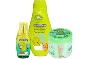The Fruit Company. Edición Exclusiva MÍMATE MELÓN ATRACCIÓN. Pack compuesto por 1 Gel Ducha + 1 Exfoliante corporal + 1 Colonia.