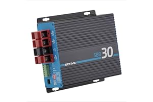 ‎ECTIVE ECTIVE - SBB 30 Solar-Ladebooster 30A 12V auf 12V 250Wp mit MPPT Solarladeregler - DC-DC Battery-to-Battery Ladegerät für AGM/Gel/Nass/LiFePO4 - Lichtmaschine-Ladewandler für Wohnmobil, Auto, Van