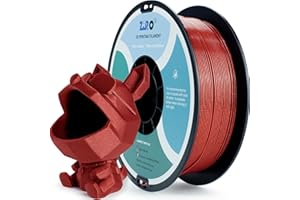 ZIRO PLA Glitter Filament 1,75mm 3D Printer Filament PLA 1,75mm Diamond Serie 1KG,Dimensional Accuracy +/- 0.05mm,Czerwony