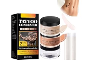 Clawrex Tattoo Concealer Für Körper, Tattoo Abdecken Wasserfest, Scar Concealer, Lang Anhaltende Körper-Abdeckcreme, Body Coverage Perfector für Körper & Beine, Narben Concealer für Männer und Frauen