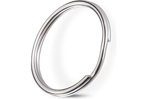 Praknu 200 Pezzi Anelli Portachiavi 30mm - Rotondi in Acciaio - Indeformabili - Accessori Fai Da Te