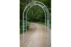 KUHEIGA Dekorativer Rosenbogen Metall B:180cm, Rankbogen Zink, Metall-Bogen
