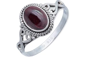 MANTRAROMA Anello argento 925 con pietre preziose pietra argento sterling da donna in vero argento (MRG-042)