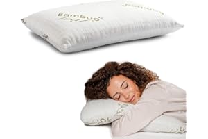 Flowen Oreiller Memorie Forme Coussin Ergonomique Cervical Idéal pour Le Soutien du Cou et de la Tête Orthopédique Anti Ronflement Anti Acarien Hypoallergénique Taie d'oreiller Bamboo Lavable