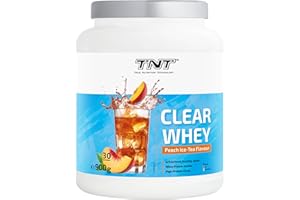 TNT TRUE NUTRITION TECHNOLOGY TNT Clear Whey "Peach Ice-Tea" (900 g) • Whey Isolate proszek o smaku brzoskwiniowej herbaty mrożonej • Mrożona herbata wysokoproteinowa z BCAA • Clear Whey jako shake proteinowy