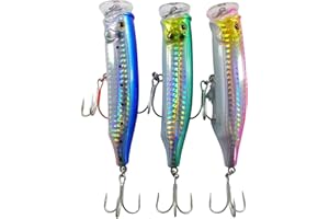 momolures - ULTIMA POPPER 100 22g Señuelo flotante para lubina, lubina, lubina, pez azul pesca alimentación popper