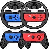 COODIO Switch Joy-Con Lenkrad und Griff, Joy-Con-Lenkrad-Adapter, Joy-Con Griff Hülle für Mario Kart Game / Nintendo Switch J