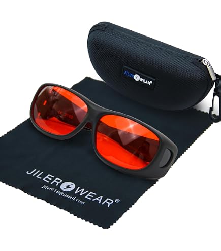 Lunettes De Protection Laser OD5+ - 190-540nm & 800-1700nm - Pour Laser Yag, Diode, Bleu, Vert