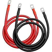 10AWG Red&Black Battery Inverter Cables-PVC&Copper For Cars Trucks Boats Solar Atvs