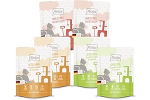 MjAMjAM - Premium mokra karma dla kota - pyszna mieszanka posiłków dla Twojego kota, opakowanie 6 sztuk (6 x 300 g), bez zbóż z dodatkowym mięsem