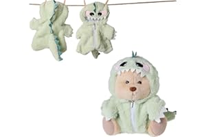 Galilea® Bobbie Bear - Conjunto de Ropa para Bobbie - Oso NO Incluido - Hecho a Mano articulado - Osito Peluche Suave e Irresistible - Regalos Originales para Mujer (Dinosaurio Verde)