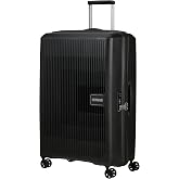 American Tourister Aerostep Large Trolley Case, 77 cm | Black, Expandable Hardcase, 77H x 50W x 29D cm, 101.5/109 L, 8 lbs, w