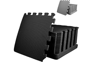 Vivezen - Tapis de sol puzzle pour fitness ou jeu enfant, antidérapant - 18 pièces - Plusieurs coloris